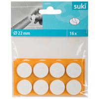 Filckorong 22mm, 16db - fehér, műanyag (2,2cm) - Suki