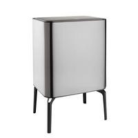 Coș de gunoi Michael - negru, Modern, plastic/metal (40,5/31/66,5cm) - Mömax