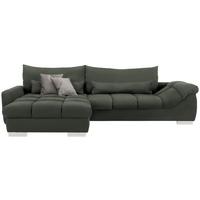 Wohnlandschaft Waikiki Grün - Chromfarben/Schwarz, KONVENTIONELL, Kunststoff/Textil (337/69/228cm) - Mömax