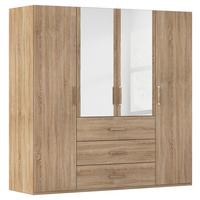 Omara S Klasičnimi Vrati Evelyn, Barva Hrasta - hrast sonoma, Design, umetna masa/steklo (201/197/60cm) - Novel