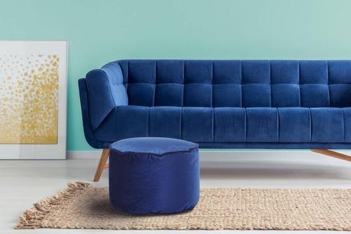 POUF XTY35 - Blau, Basics, Textil (47/32/47cm) - Kayoom