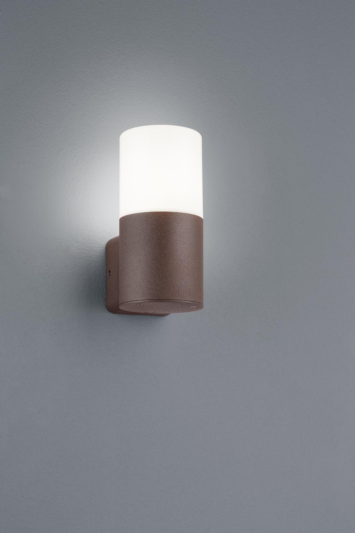 Außenwandleuchte Hoosic in Rostfarben max. 28 Watt - Rostfarben/Weiß, KONVENTIONELL, Kunststoff/Metall (8,5/17,5cm) - Trio Leuchten