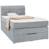 Boxspringbett Runner in Hellgrau ca. 120x200cm - Hellgrau, Textil (120/200cm) - Mömax