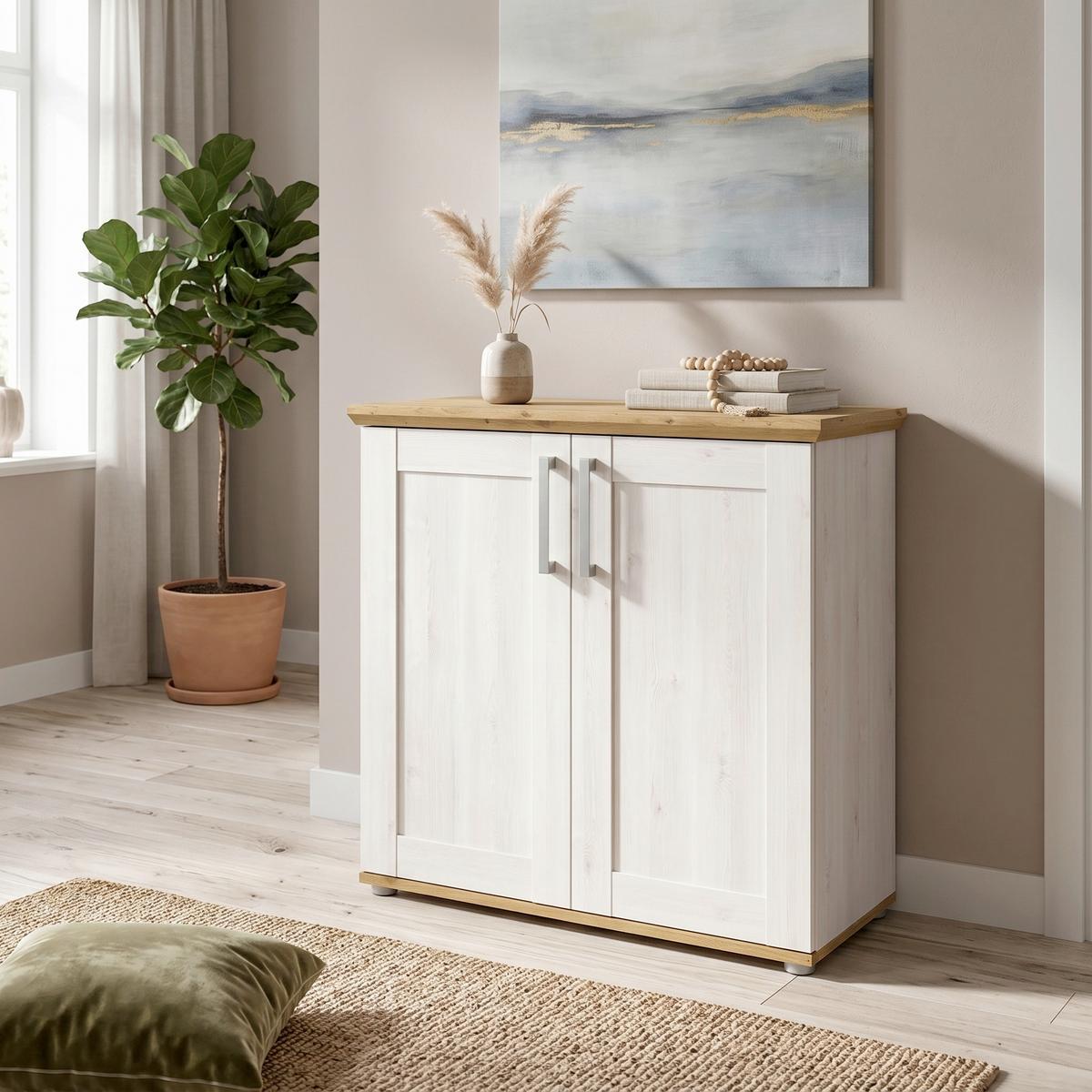 Kommode Verona ca. 90x88x37 cm Lärche/Eiche - KONVENTIONELL, Holzwerkstoff/Kunststoff (95/92/39cm) - MID.YOU