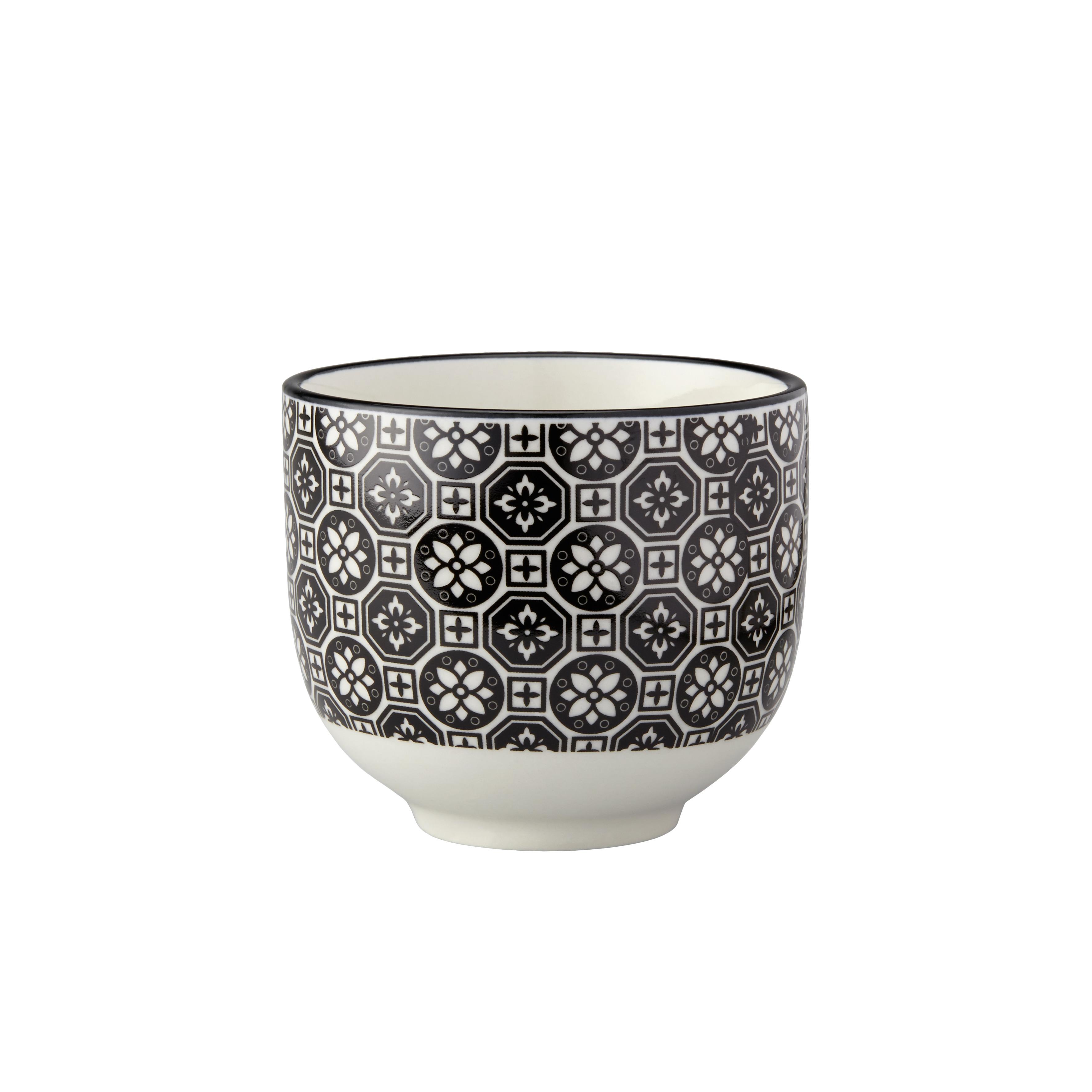 Becher Shiva diverse Designs - Weiss/Schwarz, Lifestyle, Keramik (7/6cm) - Modern Living
