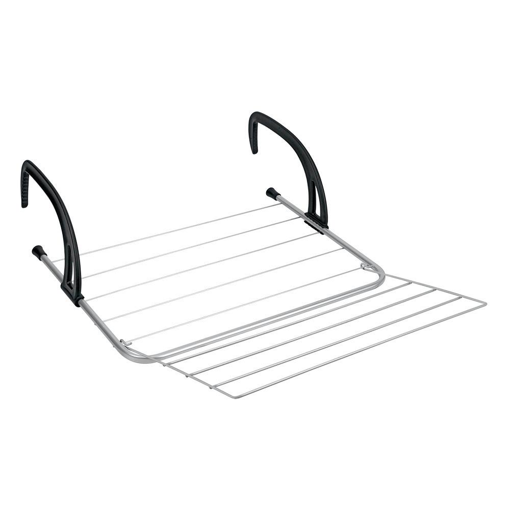 SUSZARKA NA PRANIE 406008002 - kolor srebrny, Basics, tworzywo sztuczne/metal (51/38/84cm) - Metaltex