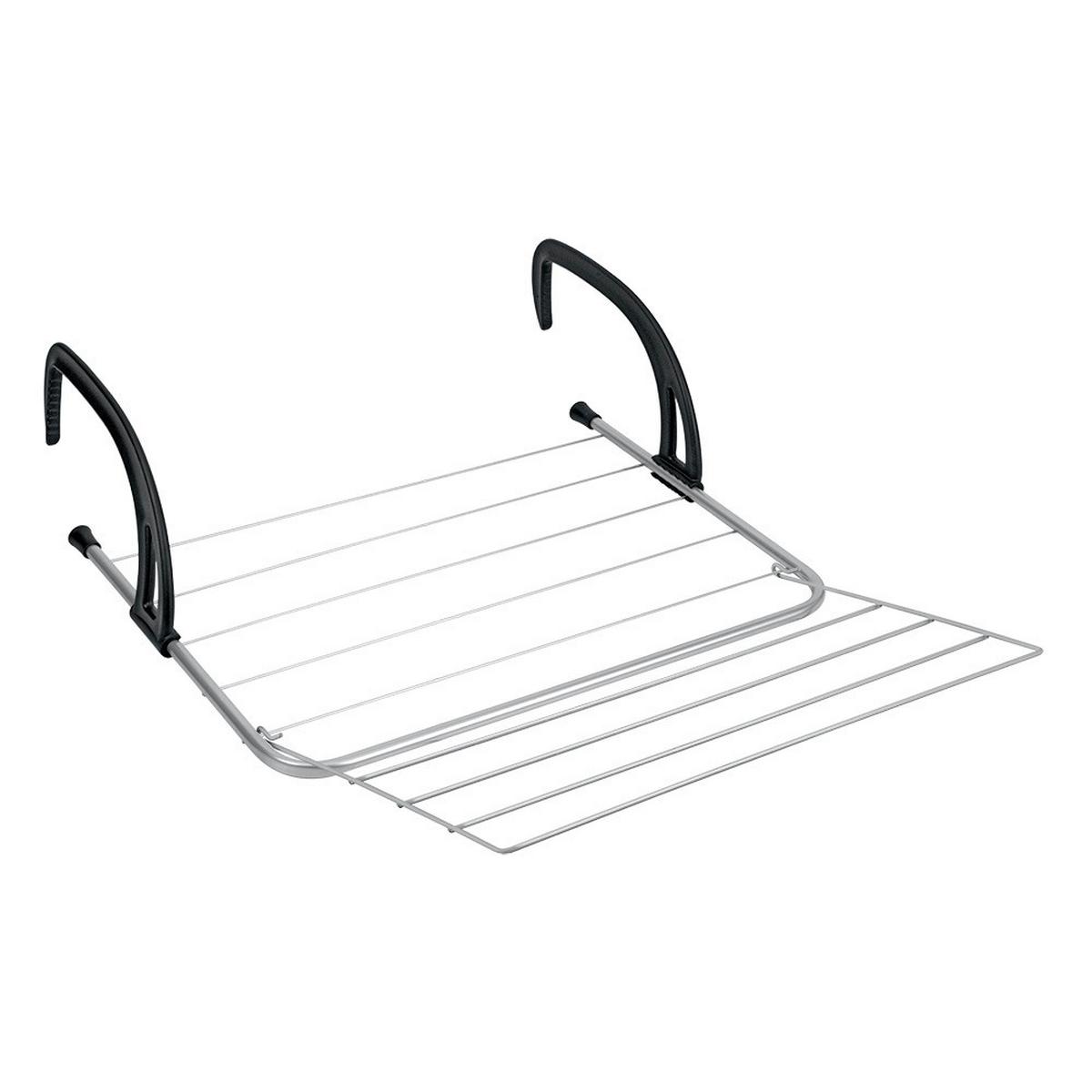 SUSZARKA NA PRANIE 406008002 - kolor srebrny, Basics, tworzywo sztuczne/metal (51/38/84cm) - Metaltex