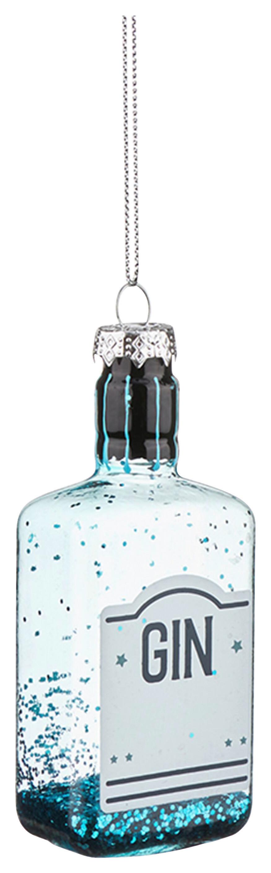 Christbaumanhänger Figures Blau/Klar - Blau/Klar, Glas (4,5/11/3cm) - Mömax