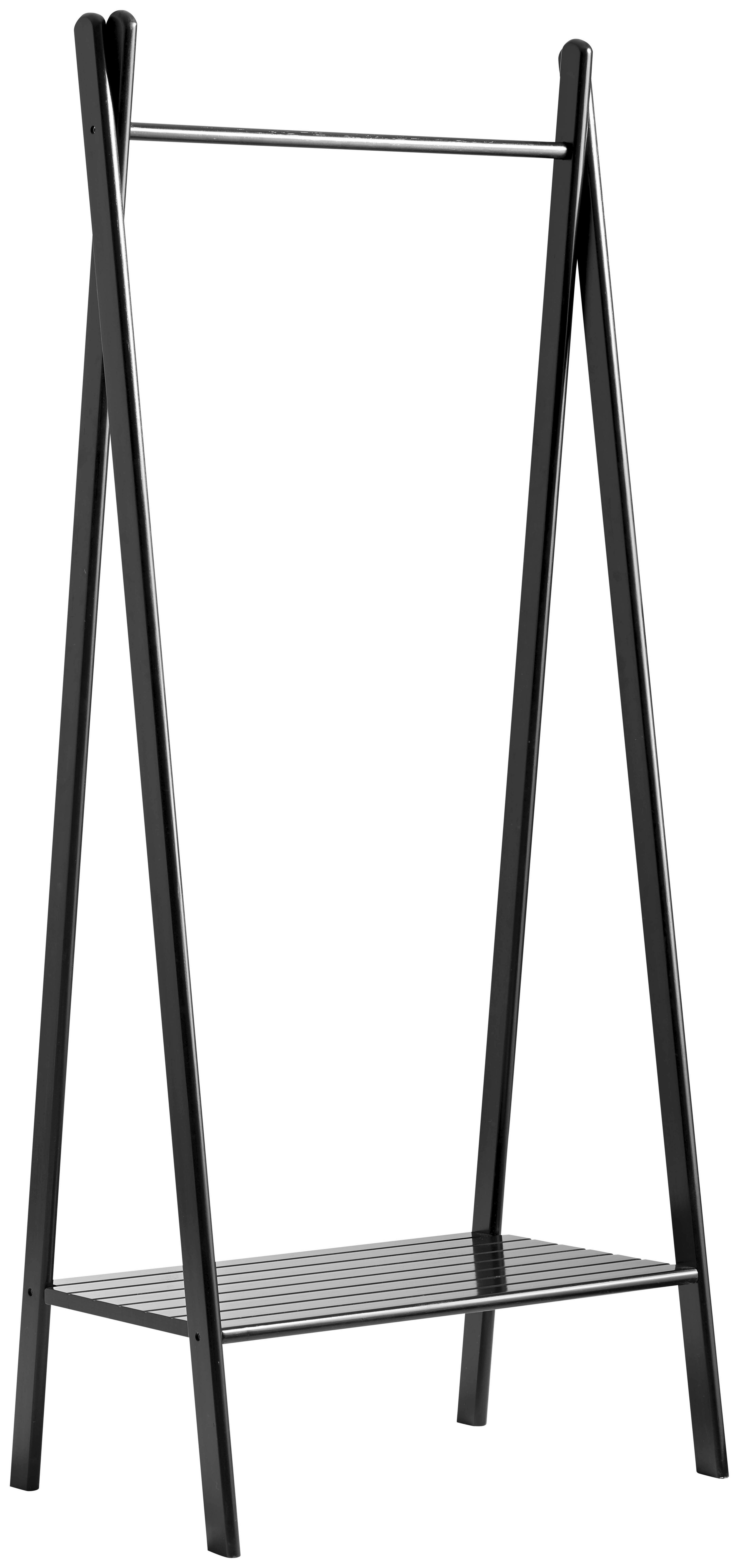 GARDEROBENSTÄNDER NOBLE 5167020 - Schwarz, ROMANTIK / LANDHAUS, Holz (74/180/50cm) - MID.YOU