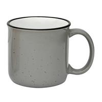 Kaffeebecher Tina in Grau - Grau, KONVENTIONELL, Keramik (8,8/8,5cm) - Based