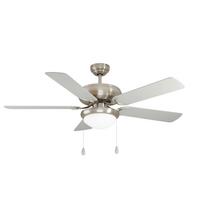 Deckenventilator Ballina max. 40 Watt - Eichefarben/Silberfarben, KONVENTIONELL, Glas/Kunststoff (132/132/44cm) - Eglo