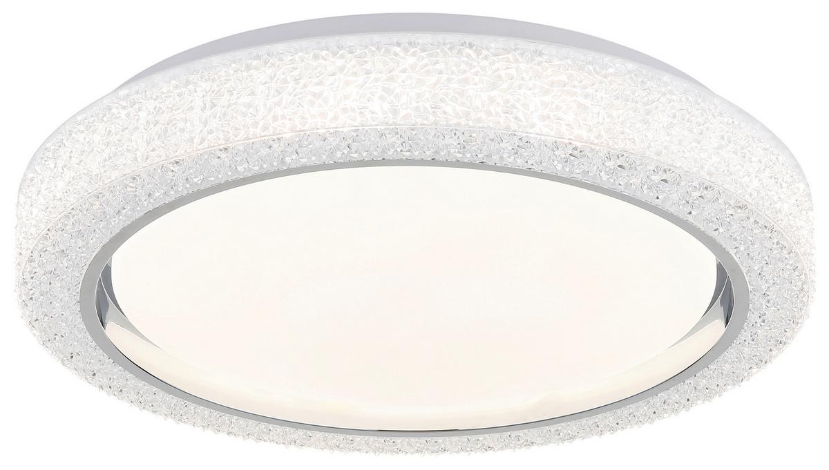 Led Stropna Svjetiljka Liami - bijela, Design, metal/plastika (40/8cm)