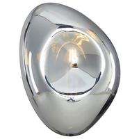 WANDLEUCHTE MABELL - Chromfarben/Schwarz, Basics, Glas/Metall (20,8/27,5/12,8cm) - MAYTONI