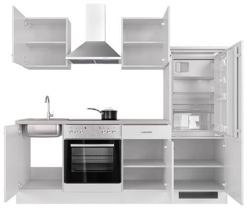 Kuhinjski Blok Wito, Bela - barve nerjavečega jekla/bela, Moderno, umetna masa/leseni material (220cm) - FlexWell