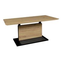 Couchtisch Halvar - Schwarz/Eiche Artisan, Modern, Holzwerkstoff (110/50-69/60cm) - Premium Living