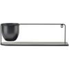 VÄGGHYLLA MED KRUKA LARA - svart, Modern, metall (53/16/16cm) - Mömax
