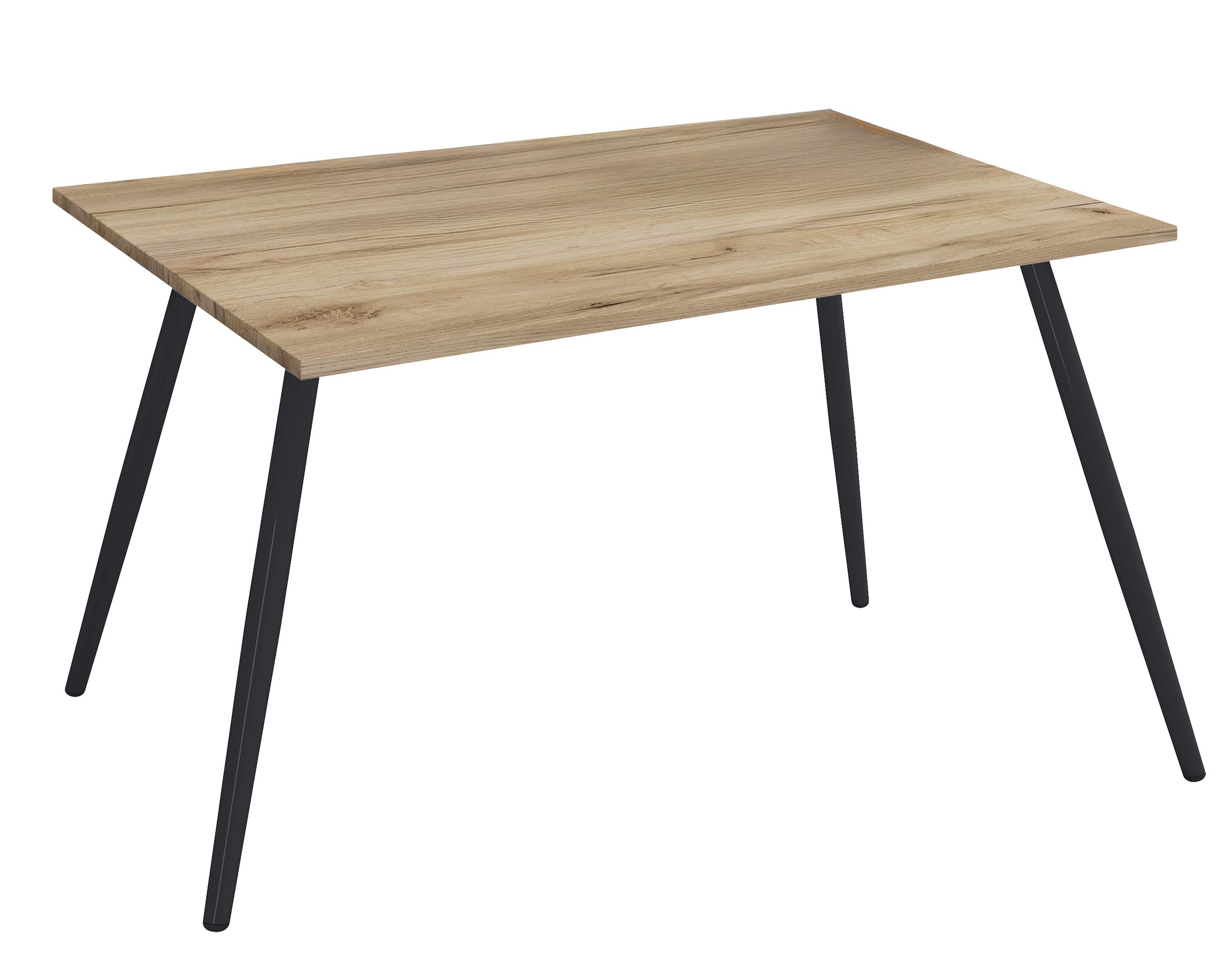 Pisalna Miza Salia, Črna, Barva Hrasta, 110x50cm - črna/hrast sonoma, Moderno, kovina/leseni material (110/50/70cm) - MID.YOU