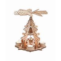 PIRAMIDA BOŻONARODZENIOWA 10062210 - brązowy, Basics, drewno (16,5/14,5/23cm)