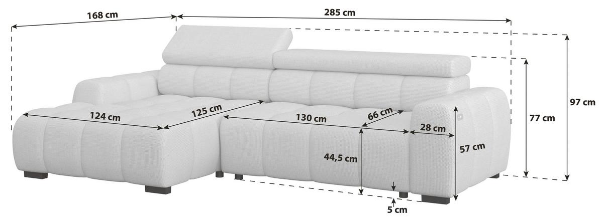 Coltar FARGO S - gri, Trend, textil (168/285cm)