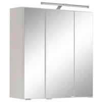 Spiegelschrank Paris ca. 60x64 cm Weiß - Silberfarben/Weiß, MODERN, Glas/Holzwerkstoff (60/64/20cm) - Held