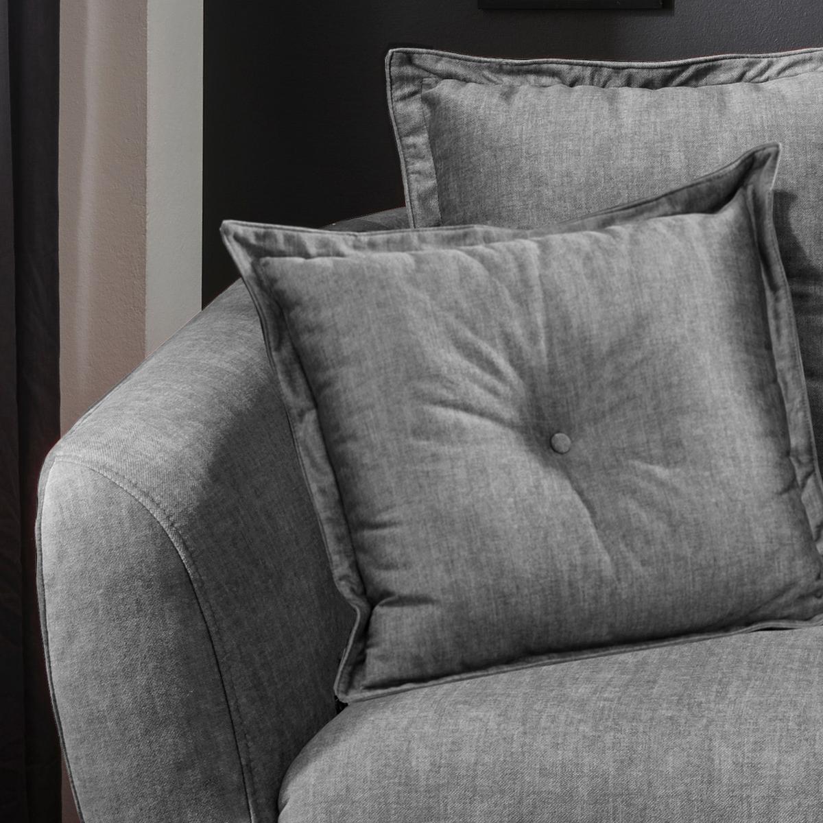 2,5-Sitzer-Sofa Baggio Grau Velours - Buchefarben/Grau, MODERN, Holz/Textil (196/94/103cm) - Livetastic