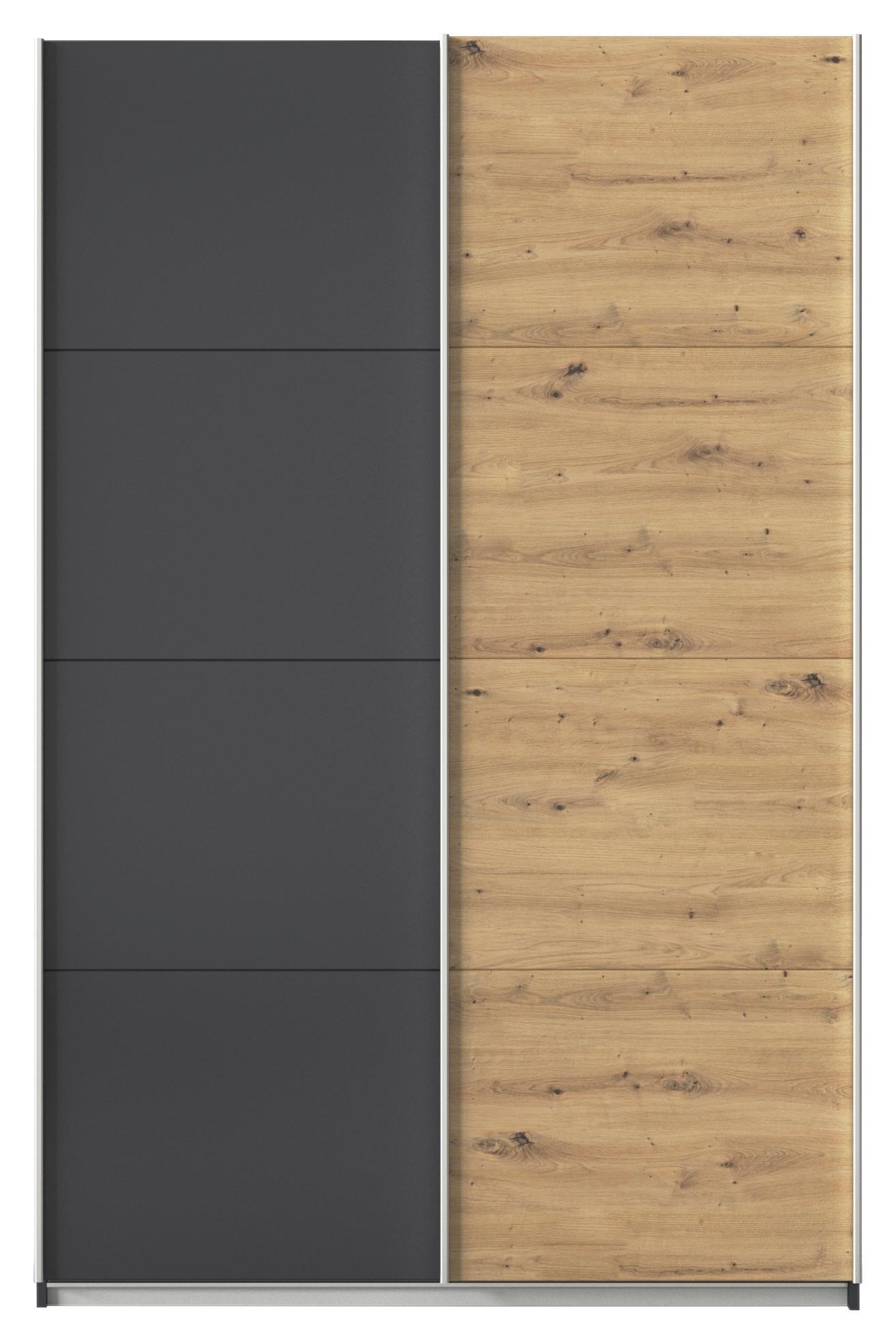 Ormar S Kliznim Vratima Feldkirch - hrast Artisan/antracit, Moderno, drvni materijal/metal (136/210/62cm)