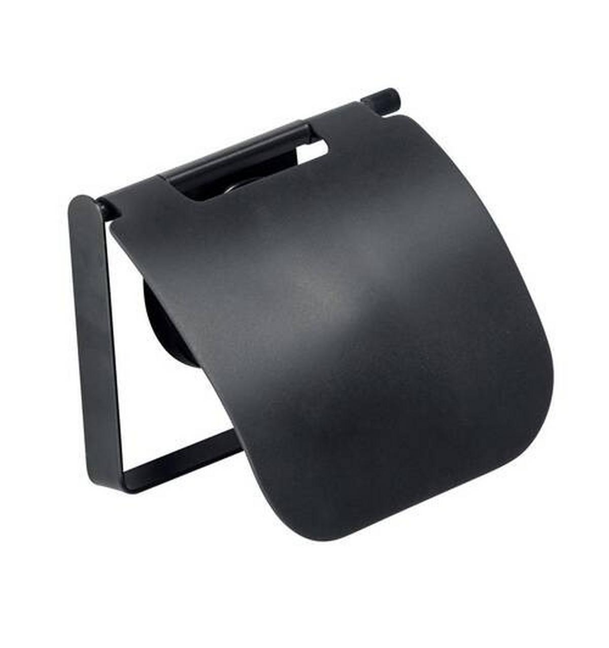 Suport hârtia igienică Pavia - negru, Modern, metal (13/12/3cm) - Wenko