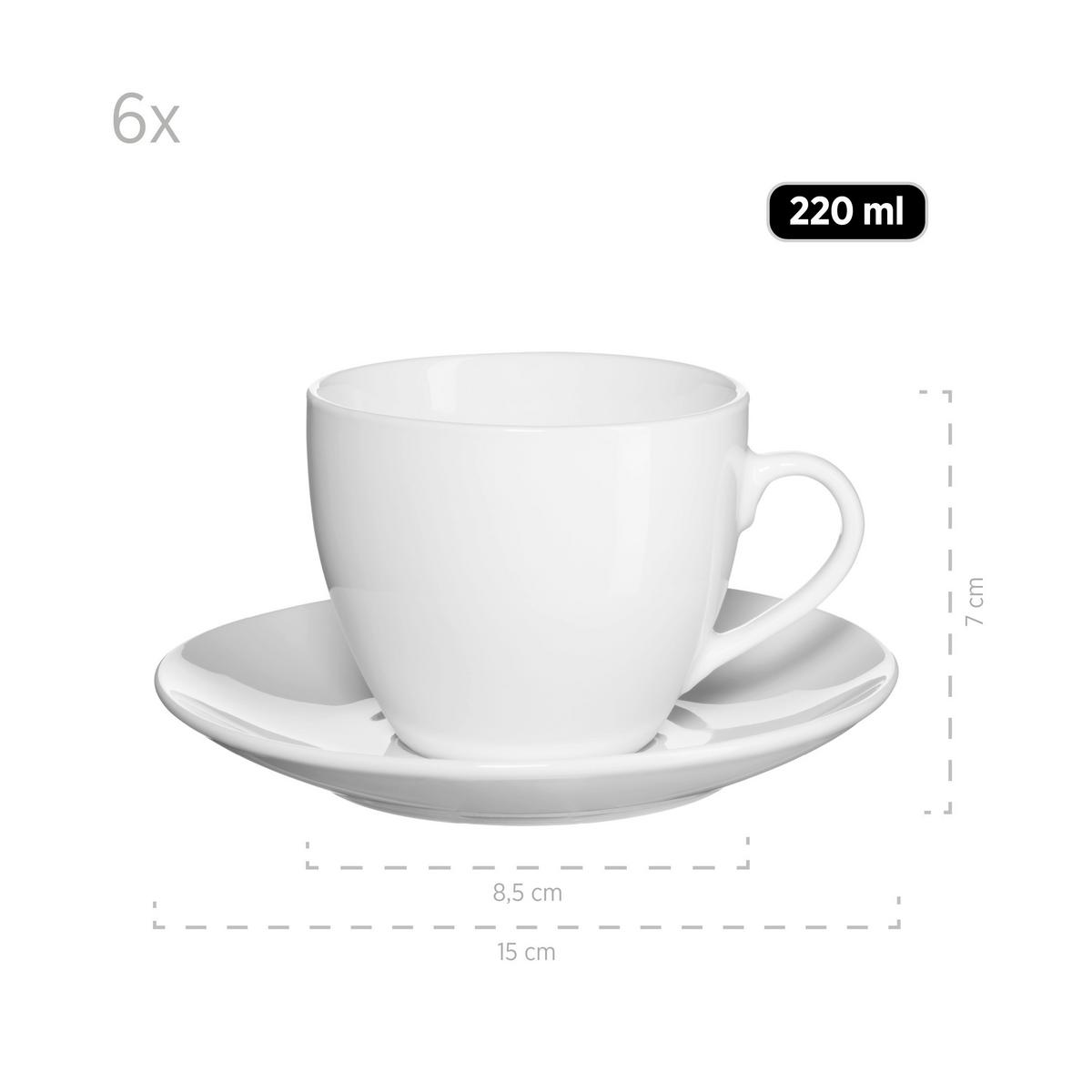 Kombiservice Alesia, 62-teilig - Weiß, Basics, Keramik - Mäser