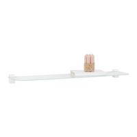 Glasablage Gerundet in Weiss - Weiss, Glas (78/0,4/18cm) - Mömax