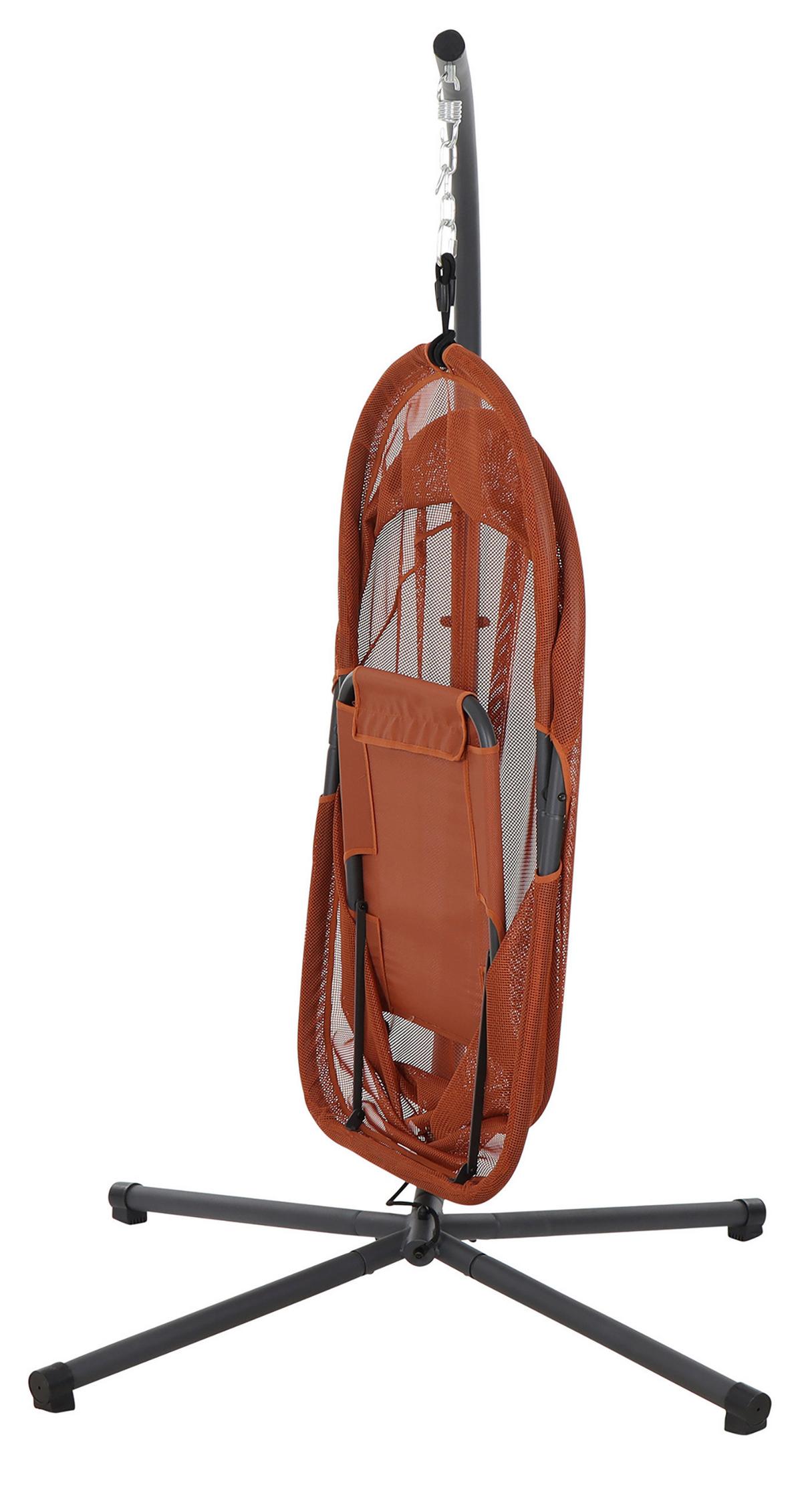 HÄNGESESSEL N85548 - Anthrazit/Rot, KONVENTIONELL, Kunststoff/Textil (123/192/102cm) - Siena Garden