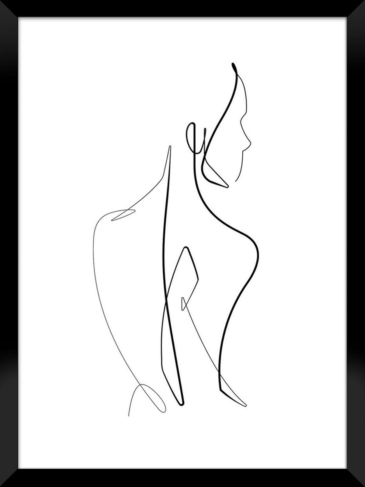 Kép Vous - fekete/fehér, faalapú anyag/papír (30/40cm) - Modern Living