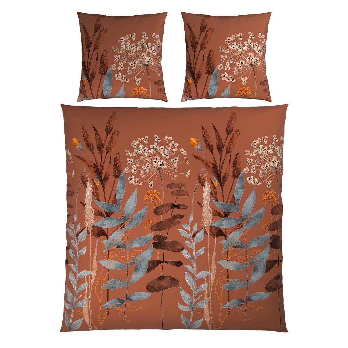 Bettwäsche Leavi XXL Mokka ca. 200x200cm - Mokka, MODERN, Textil (200/200cm) - Mömax