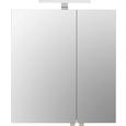 Spiegelschrank Dunkelgrau - Chromfarben/Dunkelgrau, MODERN, Glas/Holzwerkstoff (65/70/21cm) - Mömax modern living