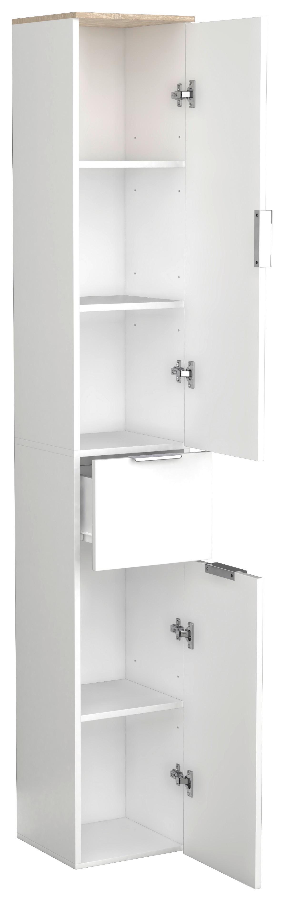 HOCHSCHRANK DONALI - Weiss/Sonoma Eiche, Modern, Holzwerkstoff (30/190/30cm) - MID.YOU