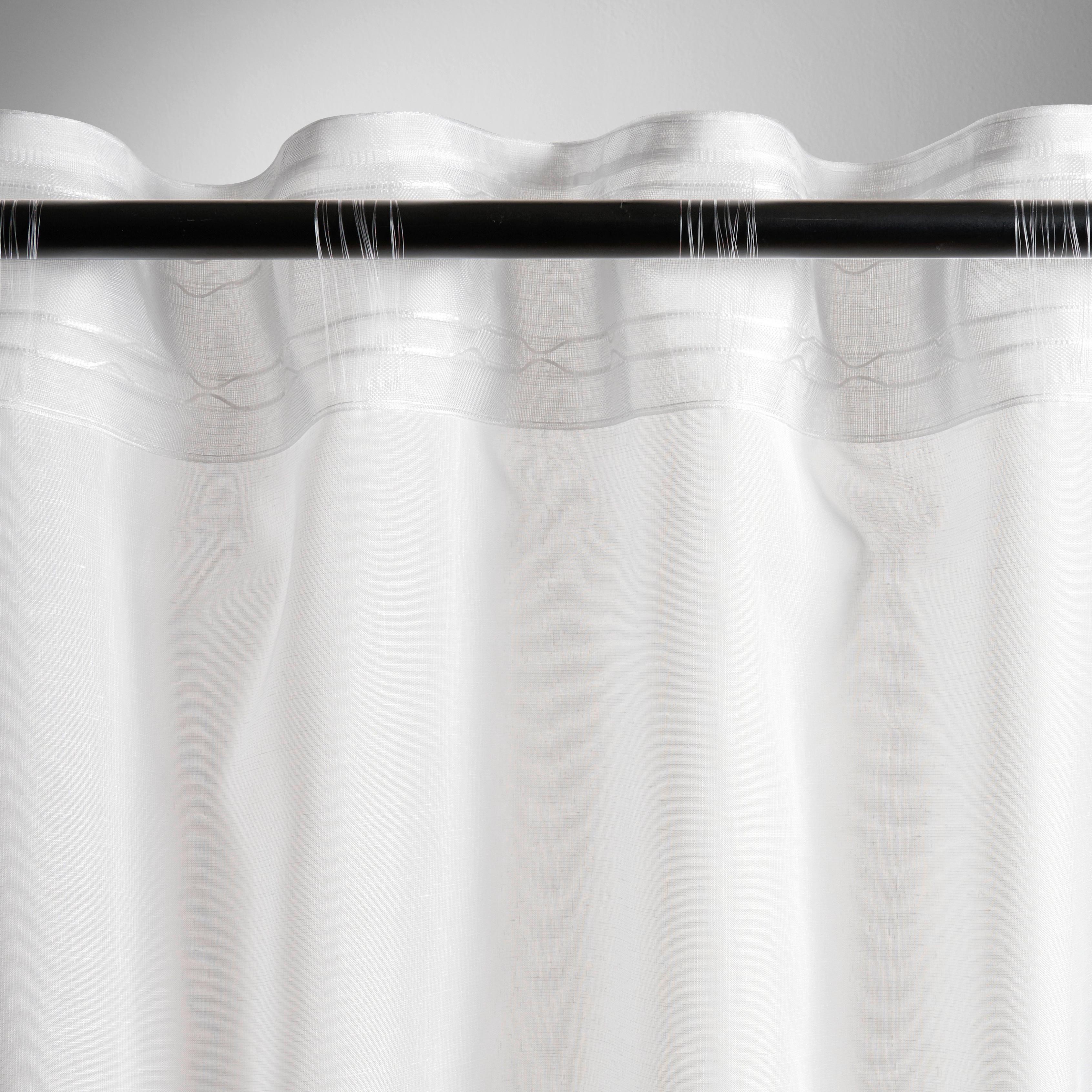 GARDINLÄNGD LEO TRANSPARENT 2 STK. -AKT- - vit, Klassisk, textil (140/255cm) - Premium Living