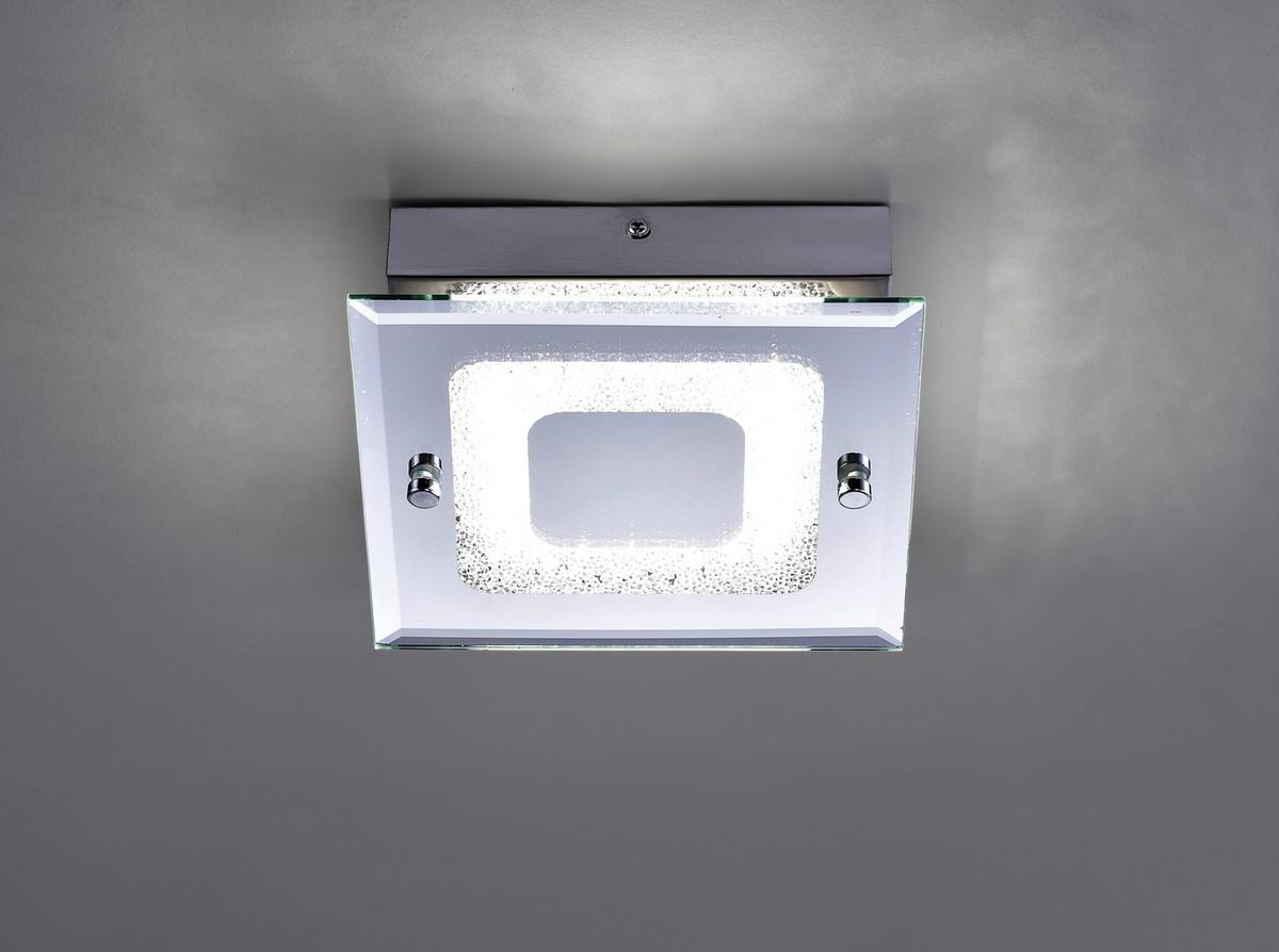 LED-Wandleuchte 11570-17 max. 1,6 Watt - Chromfarben, KONVENTIONELL, Glas/Metall (18/18/5,8cm)