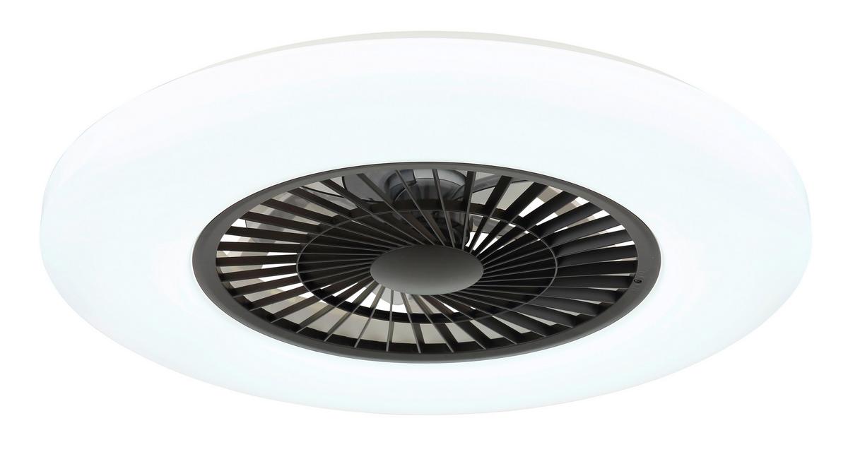 DECKENVENTILATOR 03649S - Weiss/Schwarz, Konventionell, Kunststoff (59,5/15,4cm) - Globo