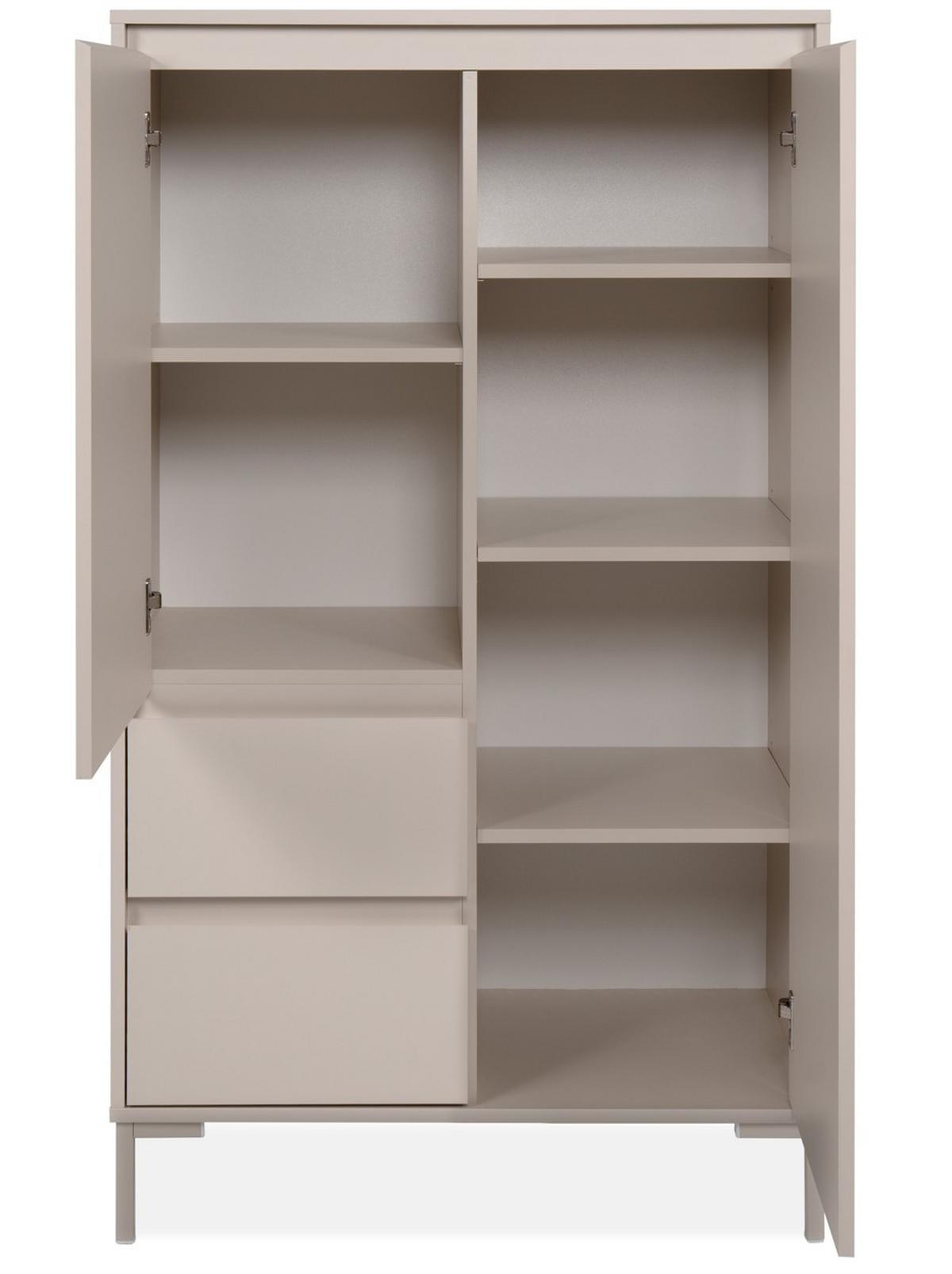 KOMODA WYSOKA KORSIKA 53A - kaszmir, Design, materiał drewnopochodny/metal (81/139/40cm) - MID.YOU