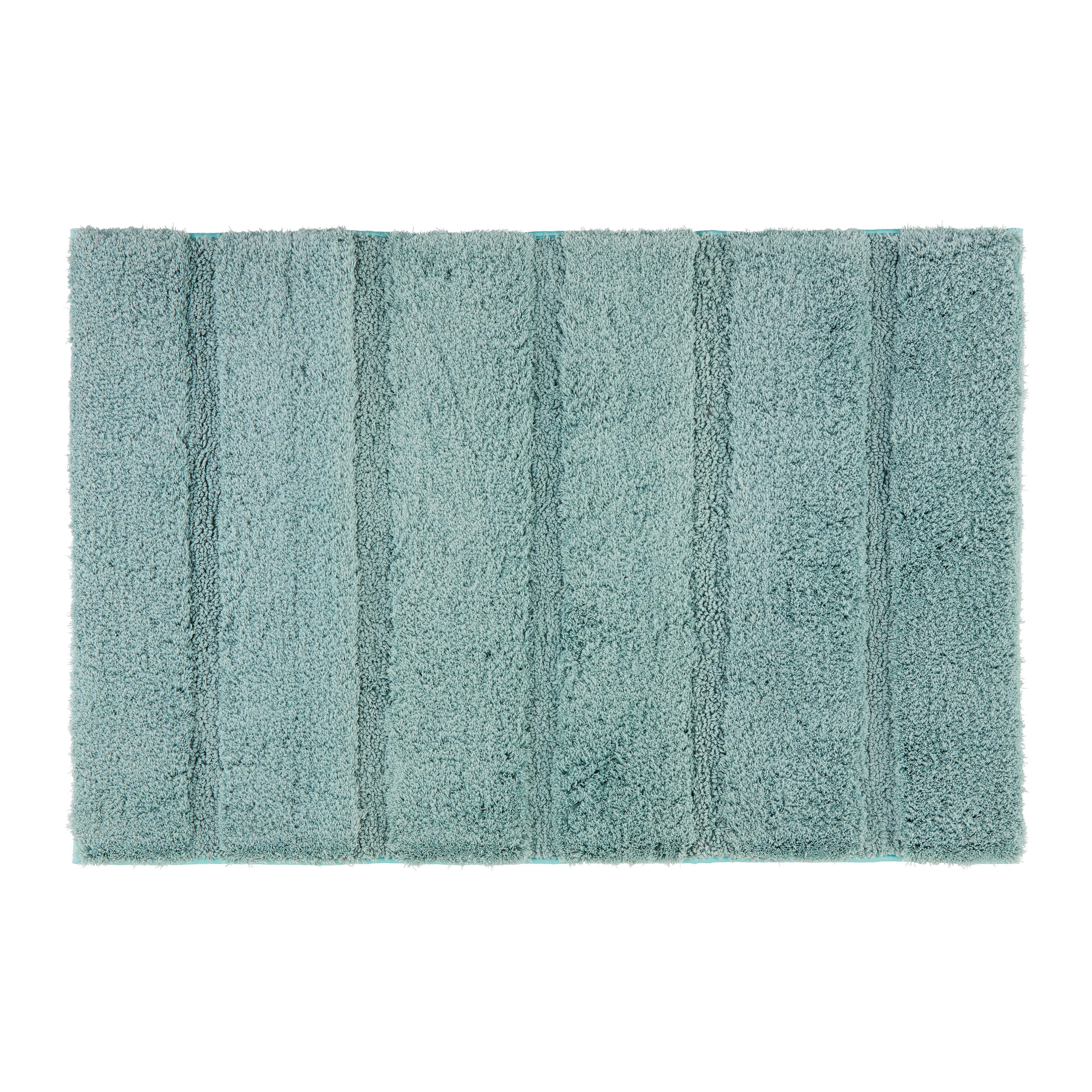 Badematte Stripe in Blau ca. 60x90cm - Blau, MODERN, Textil (60/90cm) - Modern Living