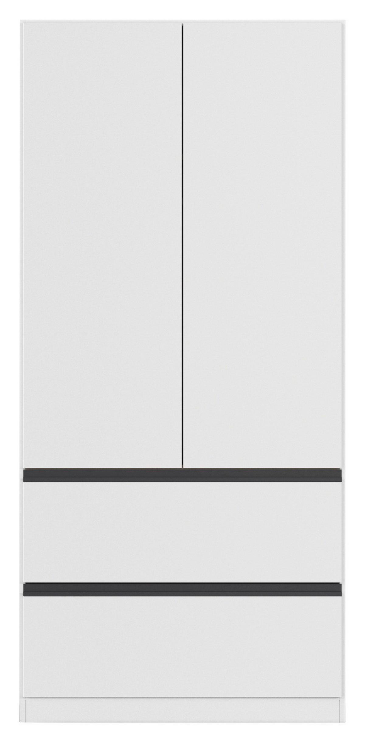 Omara S Klasičnimi Vrati Costa, Bela, Siva - siva/bela, Moderno, leseni material (91/197/54cm) - Rauch Möbel