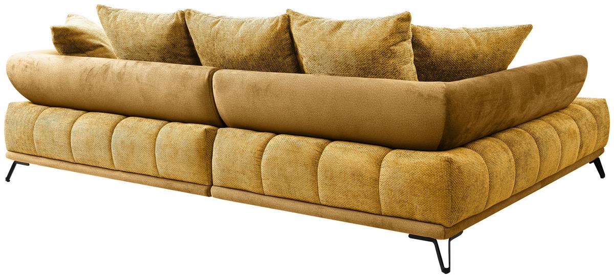 Ugaona Garnitura Largo N - kari žuta/crna, Moderno, tekstil/metal (184/262cm) - Modern Living