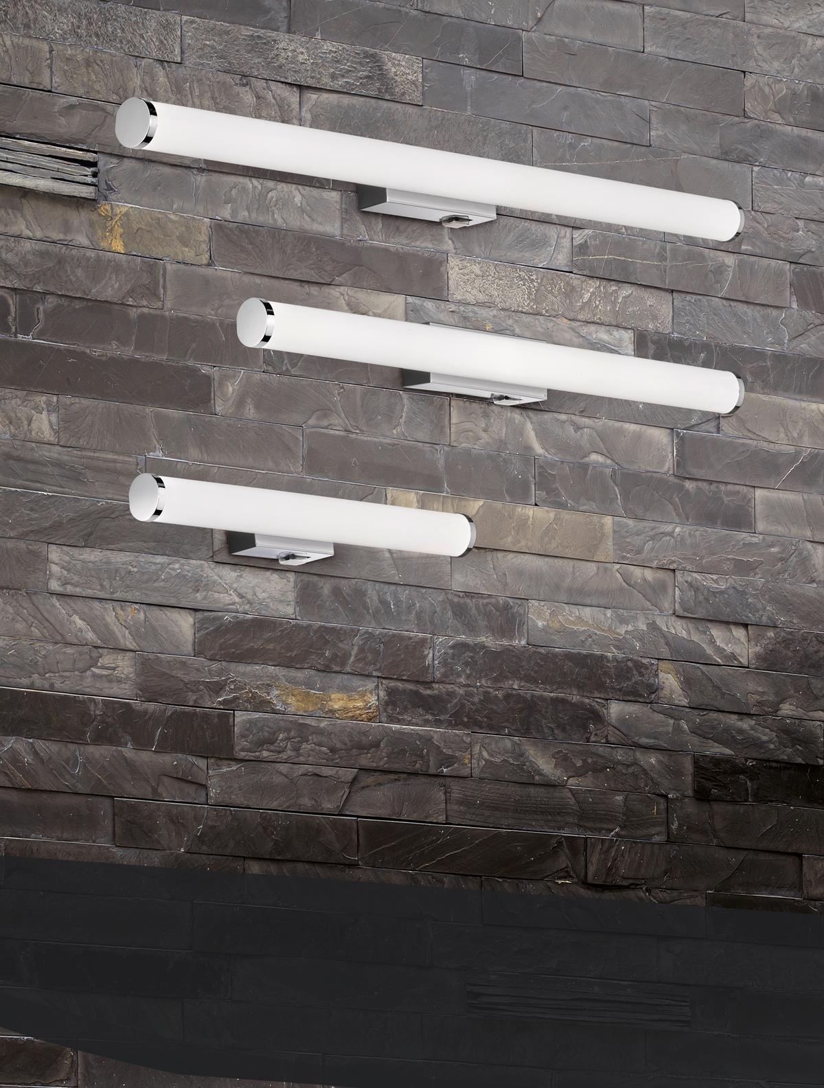 LED-Wandleuchte Mattimo in Weiß/Chrom max. 4,3 Watt - Chromfarben/Weiß, Basics, Kunststoff/Metall (40/5,5cm) - Trio Leuchten