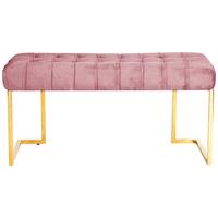 HOCKERBANK RARE 200 ALTROSA - Goldfarben/Altrosa, Design, Textil/Metall (47/48/100cm) - Kayoom