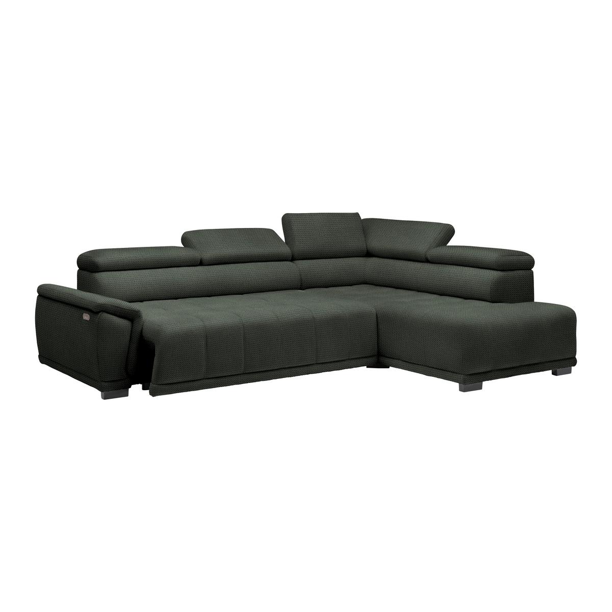 Kutna Garnitura Gremio - tamno zelena/crna, Moderno, tekstil/plastika (283/206cm) - Modern Living