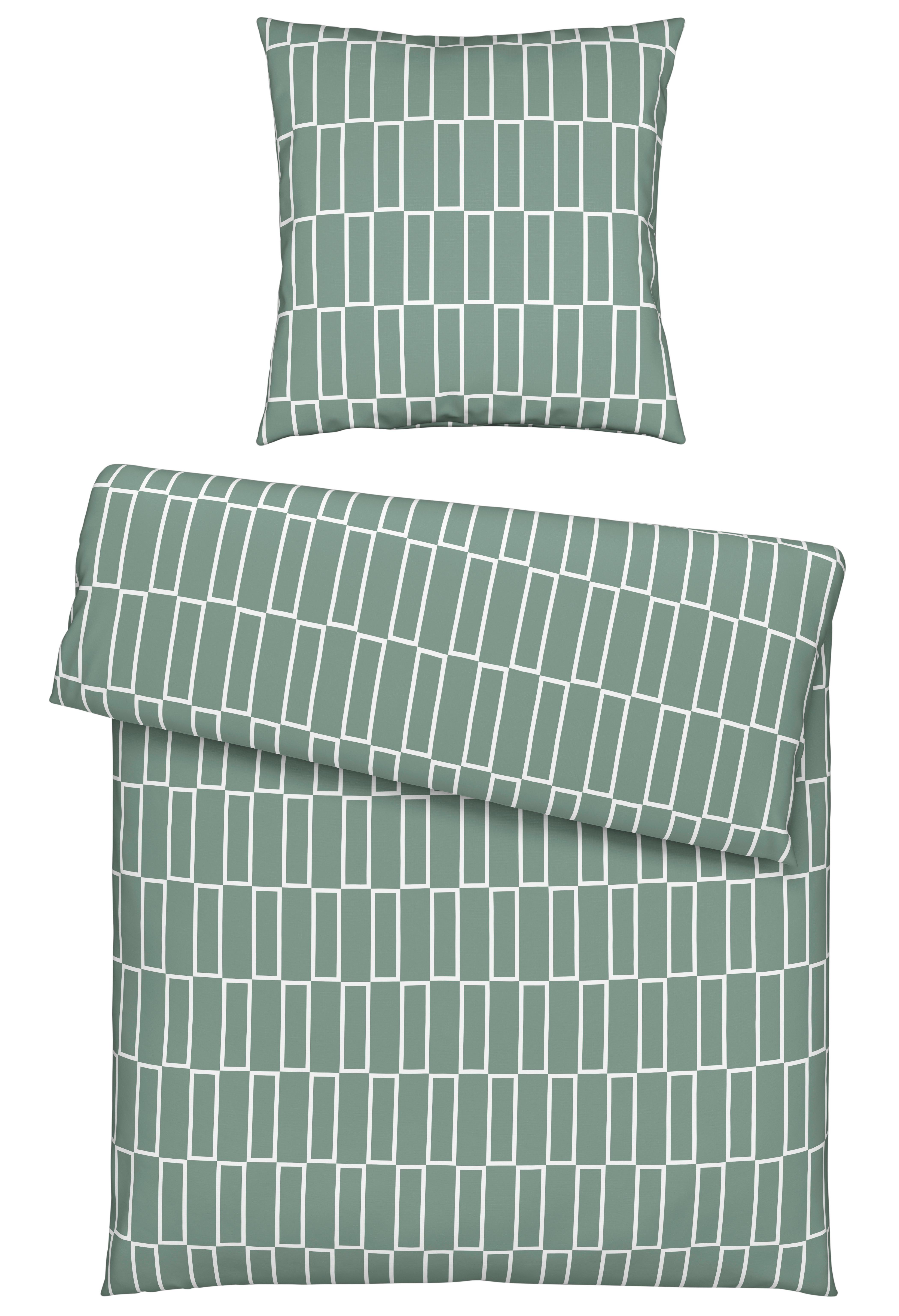 Bettwäsche Brigg in diversen Farben - Taupe/Schwarz, Textil (135/200cm) - Modern Living