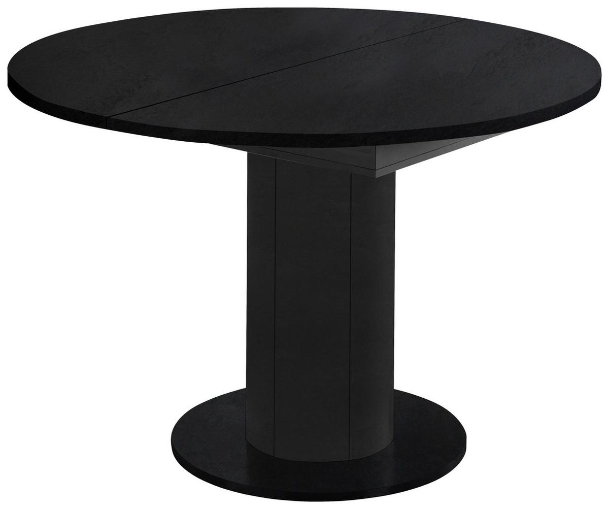 Ausziehtisch in Schwarz - Schwarz, MODERN, Holzwerkstoff (110-150/110/78cm) - ecoTree