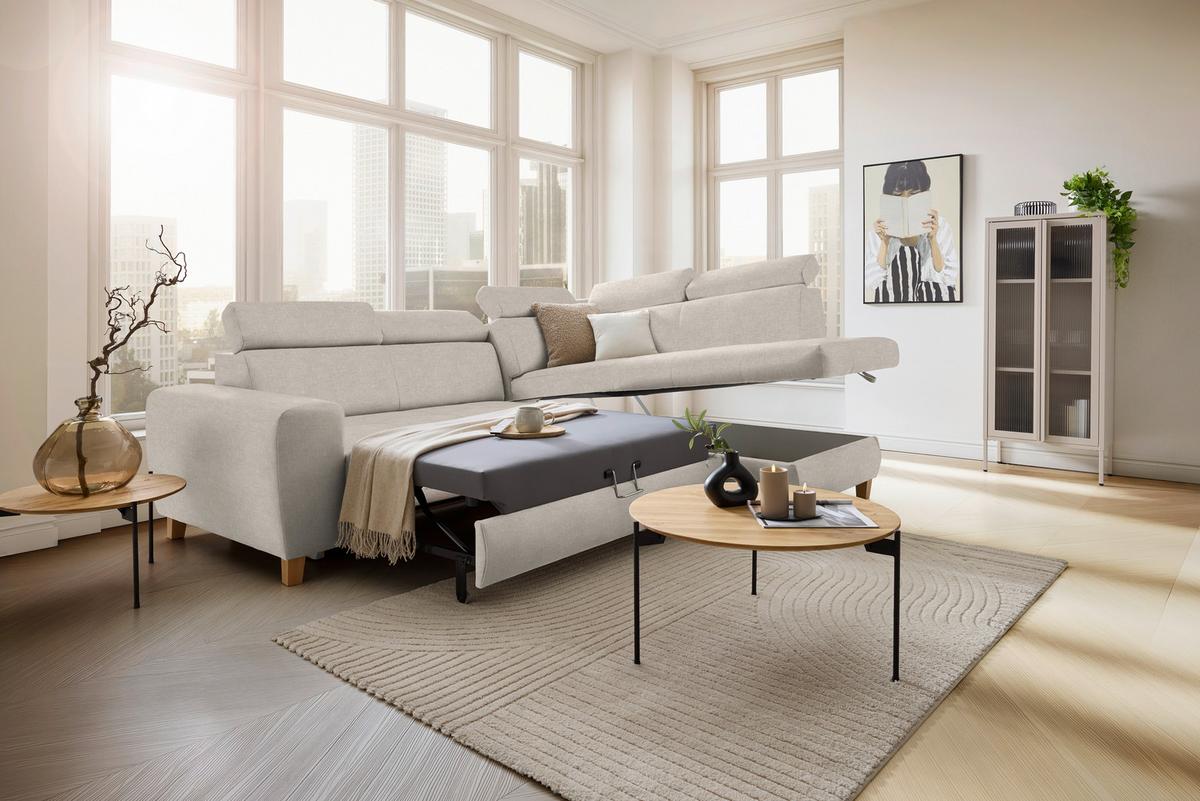 Kutna Garnitura Lugo - sivo-bež, Moderno, drvo/metal (266/98/205cm) - Modern Living