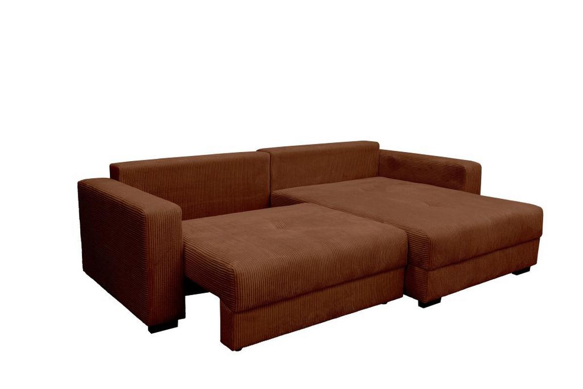 Kutna Garnitura Xela - crna/karamela, Moderno, tekstil (265/170cm) - Modern Living