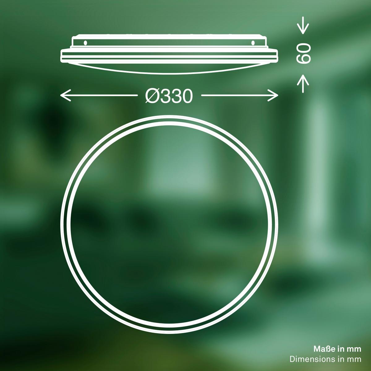 LAMPA SUFITOWA LED 3836015 PULAP A - czarny, Basics, tworzywo sztuczne (33/6cm)