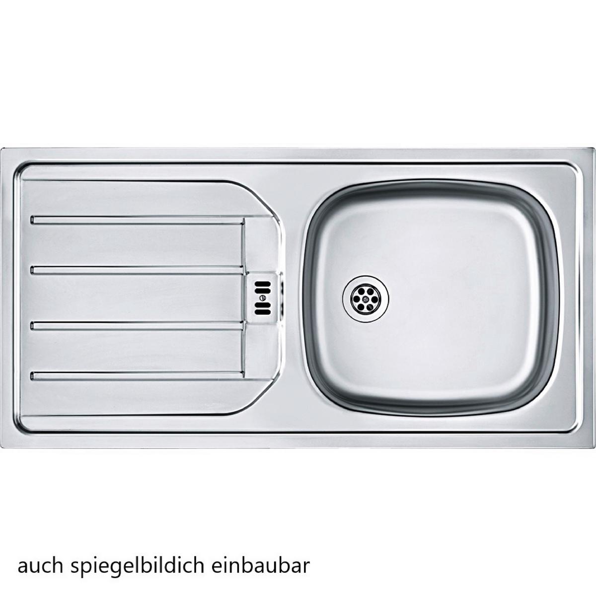 Küchenleerblock "Cardiff" Weiß/Eichefarbe - Weiß Hochglanz/Weiß, Basics, Holzwerkstoff (270cm) - Held